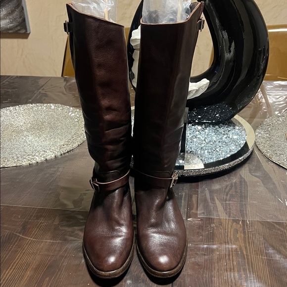 GOLDEN GOOSE Rose Bowl Boots Leather Equestrian Tall Boots BROWN Sz EU 39 - Picture 5 of 13